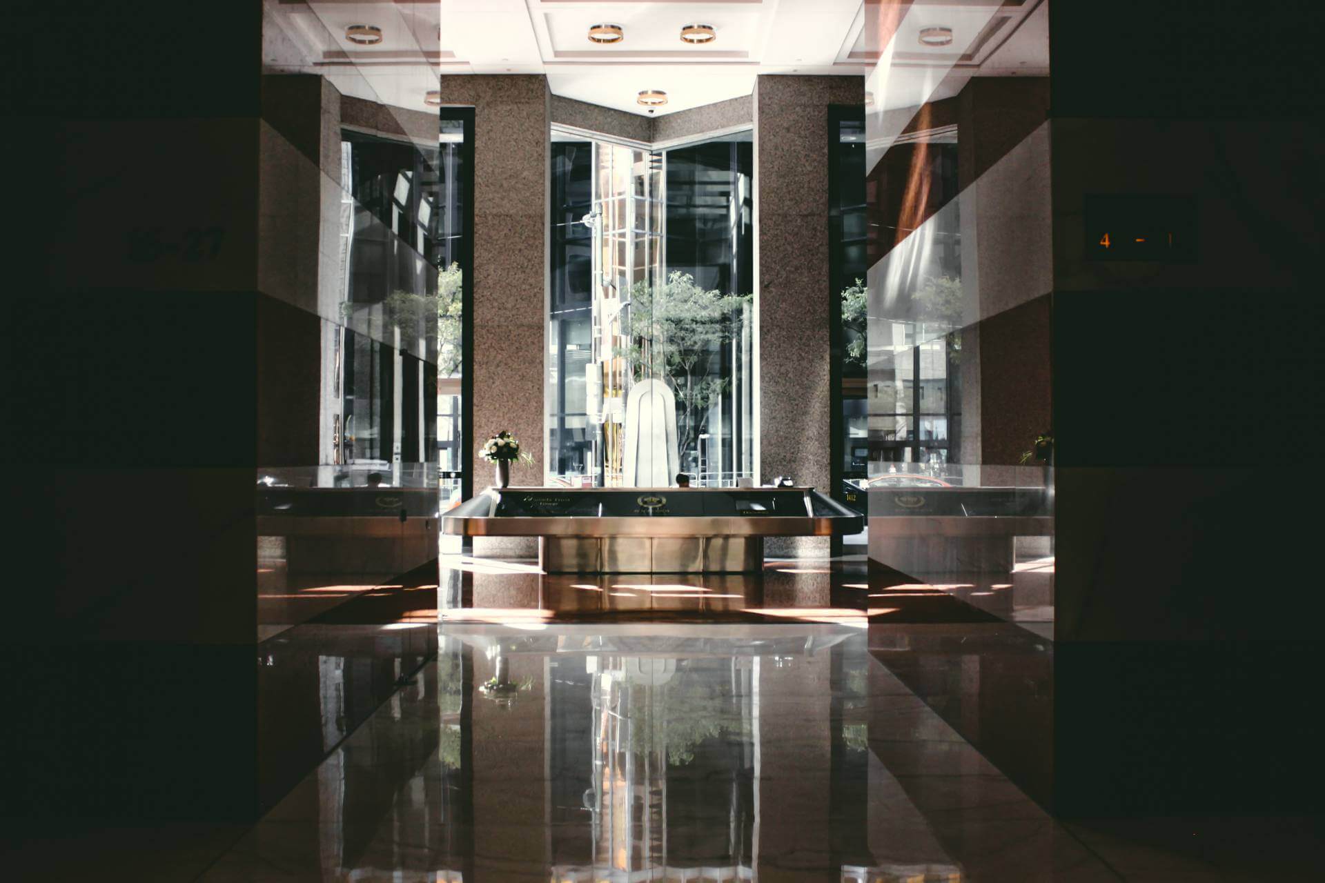 luxury office building entrance